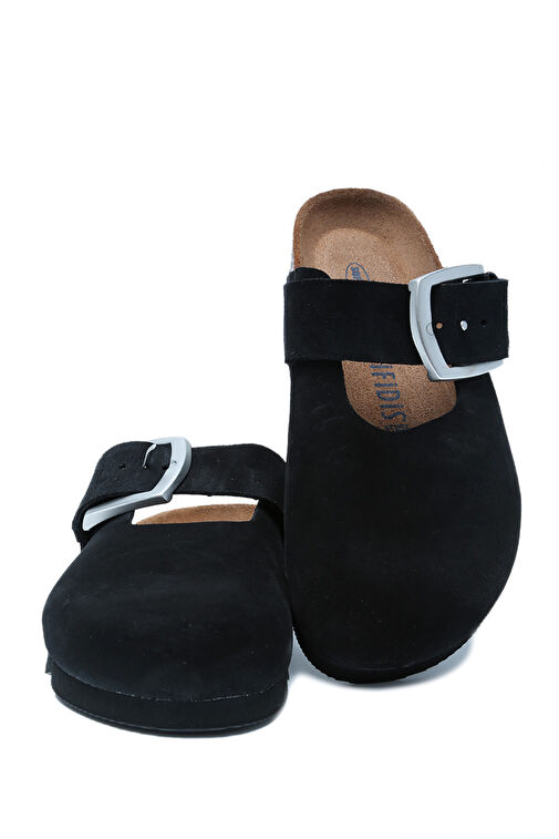 14444 Ch-Kifidis Soft Step Kadın Süet Deri Sabo Mantar Terlik 36-41 - Görsel 3