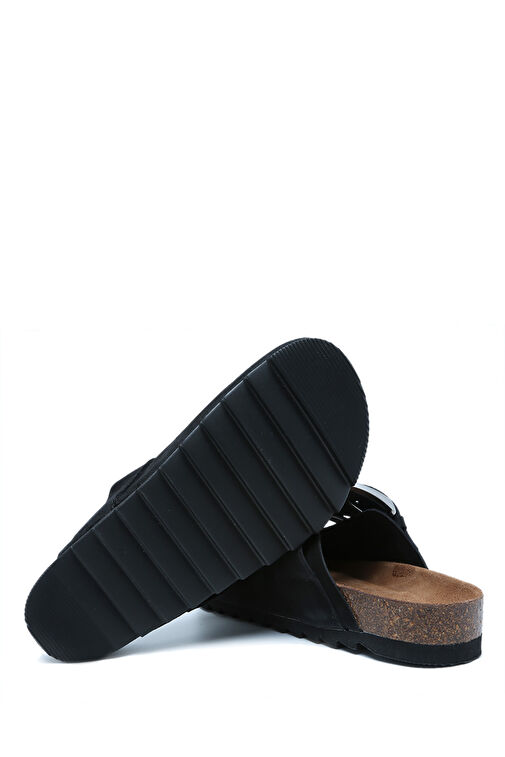 14444 Ch-Kifidis Soft Step Kadın Süet Deri Sabo Mantar Terlik 36-41 - Görsel 4