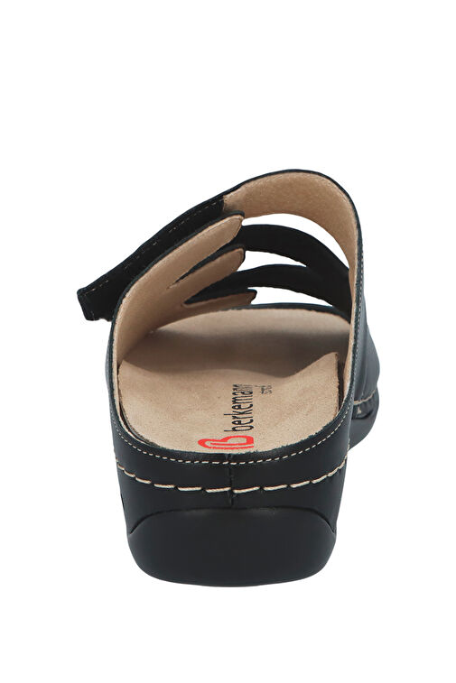 Berkemann Siyah Kadın Deri Terlik 3BER1KLTK000008 - Görsel 3