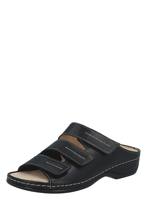 Berkemann Siyah Kadın Deri Terlik 3BER1KLTK000008 - Görsel 6