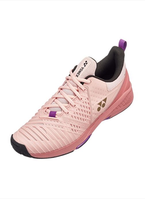 Yonex Sonicage 3 Toprak & Sert Kort Açık Pembe Kadın Tenis Ayakkabısı - Görsel 2