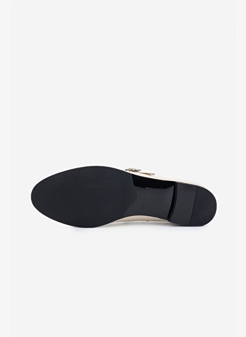 Valmenti Kadın Hakiki Deri Bej Babet Ayakkabı - Görsel 5