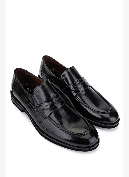 Tamer Tanca Erkek Hakiki Deri Siyah Klasik Ayakkabı - Görsel 3