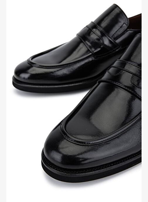 Tamer Tanca Erkek Hakiki Deri Siyah Klasik Ayakkabı - Görsel 5