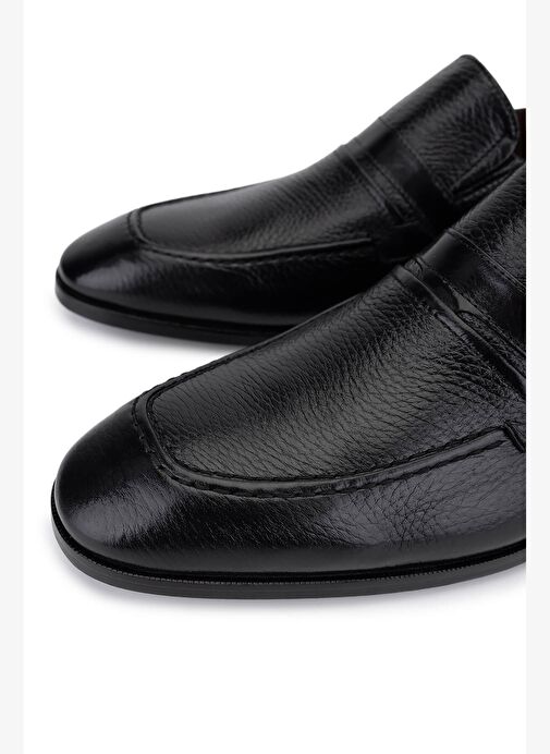 Tamer Tanca Erkek Hakiki Deri Siyah Klasik Ayakkabı - Görsel 4