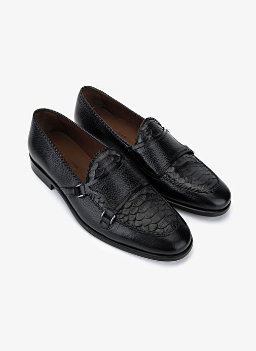 Valmenti Erkek Hakiki Deri Siyah Klasik Ayakkabı - Görsel 3