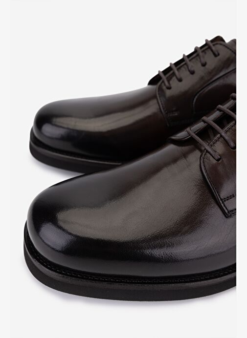 Valmenti Erkek Hakiki Deri Kahverengi Klasik Ayakkabı - Görsel 4