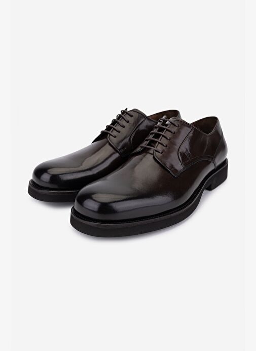 Valmenti Erkek Hakiki Deri Kahverengi Klasik Ayakkabı - Görsel 6