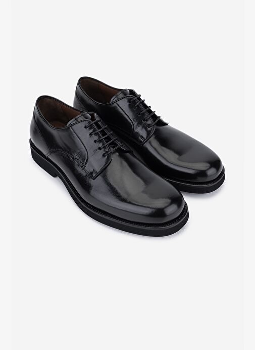 Valmenti Erkek Hakiki Deri Siyah Klasik Ayakkabı - Görsel 3