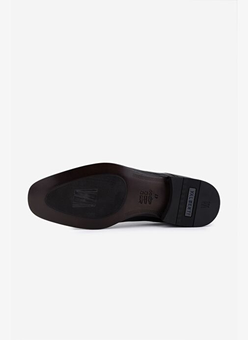 Valmenti Erkek Hakiki Deri Siyah Klasik Ayakkabı - Görsel 5