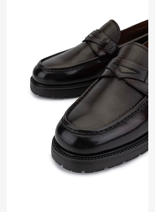 Tamer Tanca Erkek Hakiki Deri Kahverengi Klasik Ayakkabı - Görsel 4