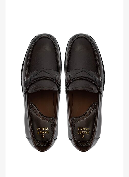 Tamer Tanca Erkek Hakiki Deri Kahverengi Klasik Ayakkabı - Görsel 6