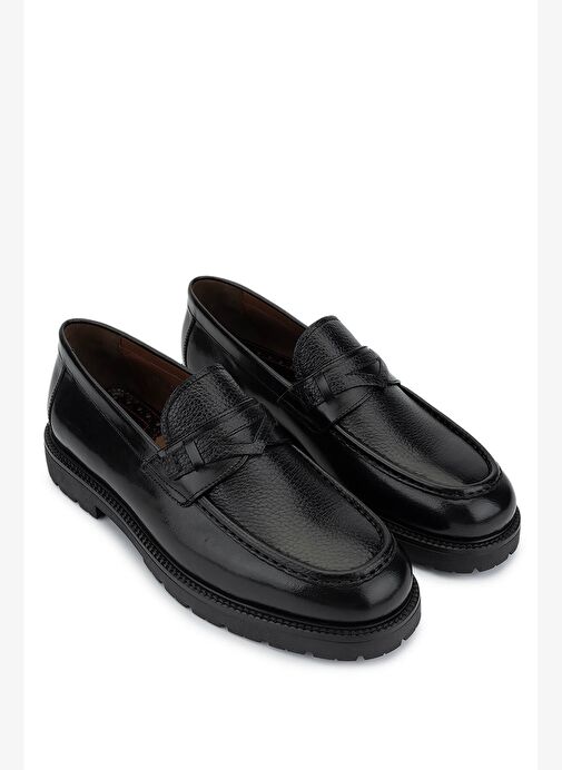 Tamer Tanca Erkek Hakiki Deri Siyah Klasik Ayakkabı - Görsel 3