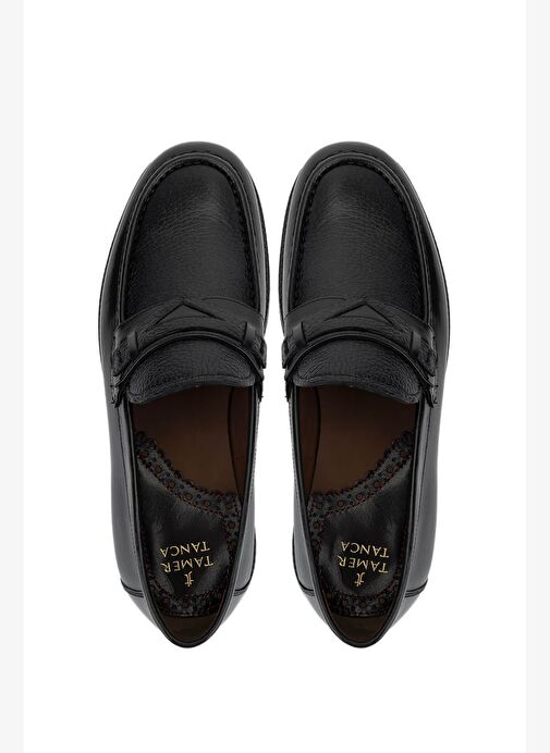 Tamer Tanca Erkek Hakiki Deri Siyah Klasik Ayakkabı - Görsel 6