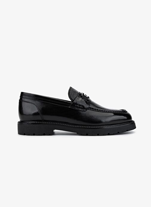 Valmenti Erkek Hakiki Deri Siyah Klasik Ayakkabı - Görsel 2