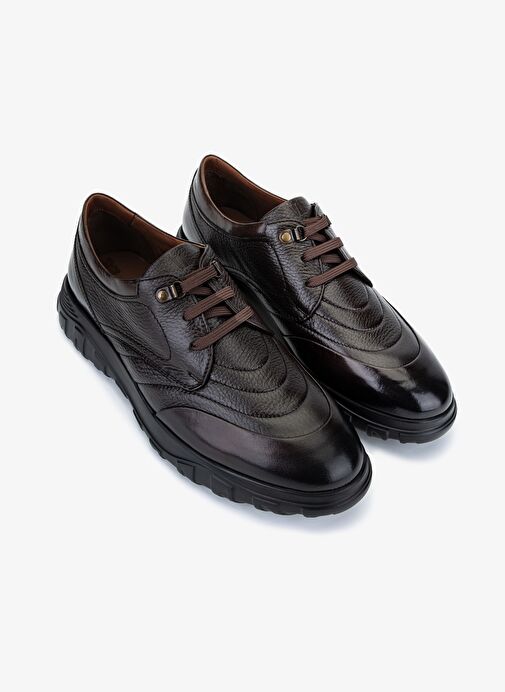 Valmenti Erkek Hakiki Deri Kahverengi Sneakers & Spor Ayakkabı - Görsel 3