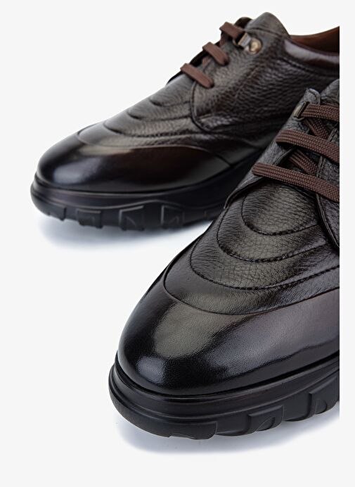 Valmenti Erkek Hakiki Deri Kahverengi Sneakers & Spor Ayakkabı - Görsel 4