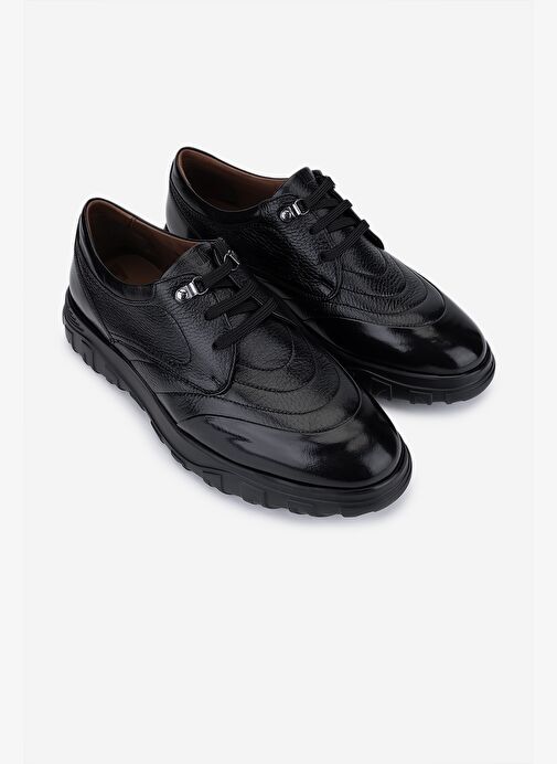 Valmenti Erkek Hakiki Deri Siyah Sneakers & Spor Ayakkabı - Görsel 3