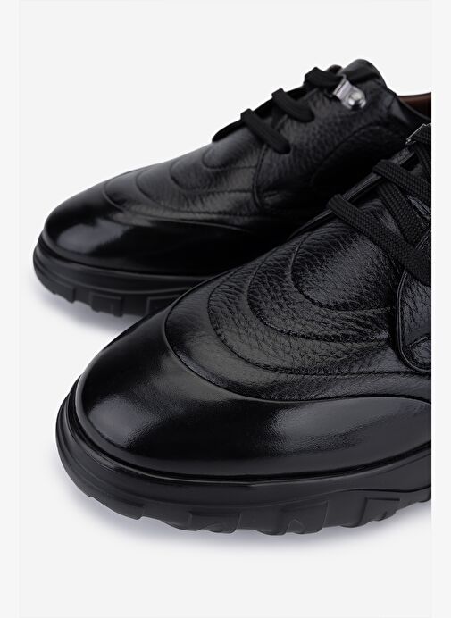 Valmenti Erkek Hakiki Deri Siyah Sneakers & Spor Ayakkabı - Görsel 4