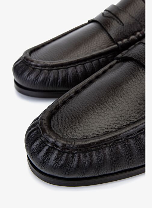 Valmenti Erkek Hakiki Deri Kahverengi Makosen Ayakkabı - Görsel 4