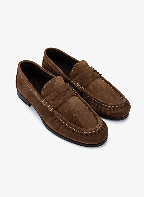 Valmenti Erkek Hakiki Deri Kahverengi Makosen Ayakkabı - Görsel 3