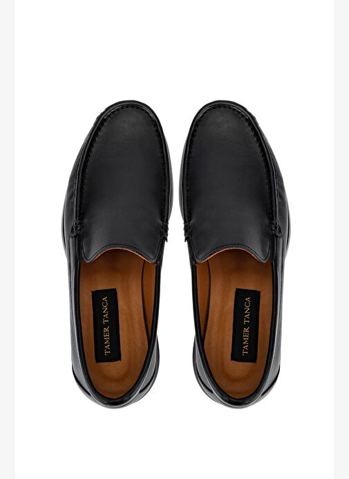 Tamer Tanca Erkek Hakiki Deri Siyah Loafer Ayakkabı - Görsel 6