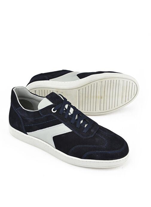 Ziya, Erkek Hakiki Deri Sneaker 151983ZX30 Lacivert - Görsel 9