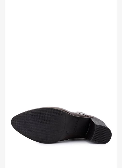 Tamer Tanca Kadın Hakiki Deri Kahverengi Topuklu Bot - Görsel 5