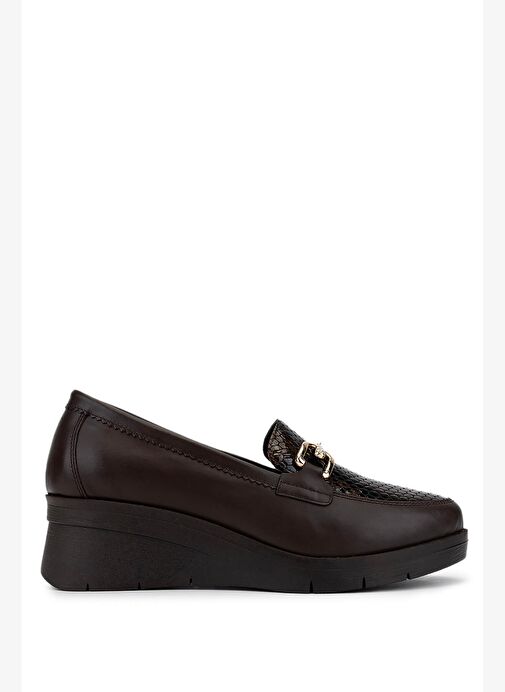 Tamer Tanca Kadın Hakiki Deri Kahverengi Comfort Ayakkabı - Görsel 2