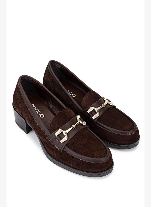 Tamer Tanca Kadın Hakiki Deri Kahverengi Makosen Ayakkabı - Görsel 3