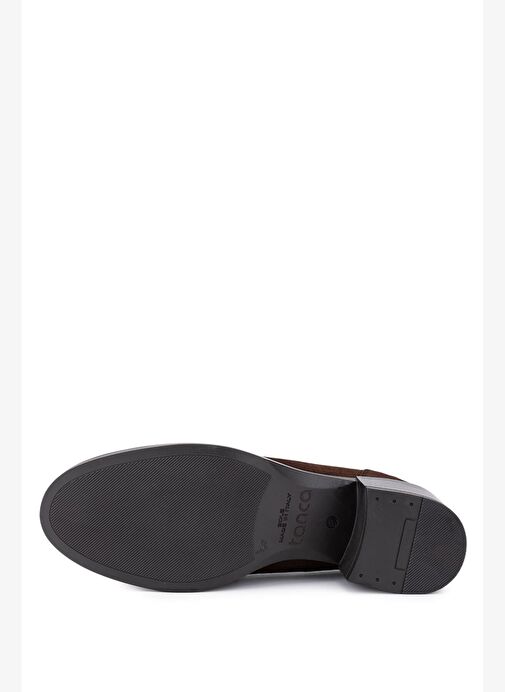 Tamer Tanca Kadın Hakiki Deri Kahverengi Makosen Ayakkabı - Görsel 5