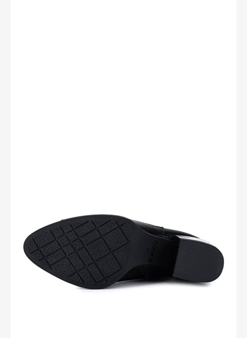 Tamer Tanca Kadın Siyah Nubuk Topuklu Bot - Görsel 5