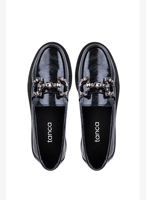 Tamer Tanca Kadın Hakiki Deri Gri Loafer Ayakkabı - Görsel 6