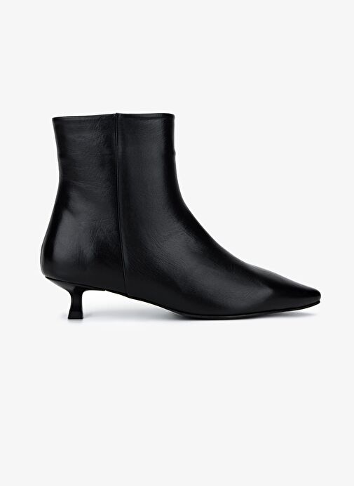 Valmenti Kadın Hakiki Deri Siyah Topuklu Bot - Görsel 2