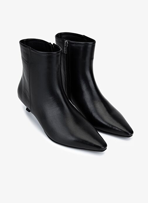 Valmenti Kadın Hakiki Deri Siyah Topuklu Bot - Görsel 3