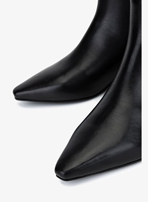 Valmenti Kadın Hakiki Deri Siyah Topuklu Bot - Görsel 4