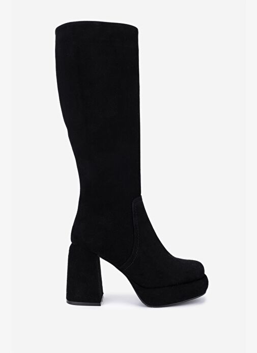 Valmenti Kadın Hakiki Deri Siyah Topuklu Çizme - Görsel 2