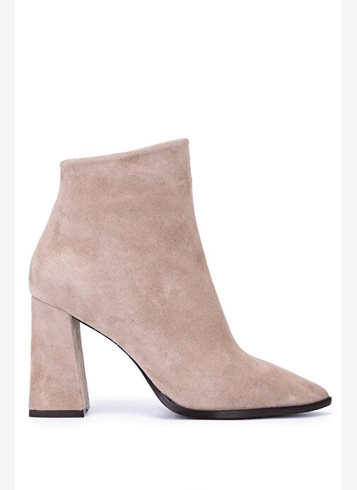 Tamer Tanca Kadın Hakiki Deri Taş Süet Topuklu Bot - Görsel 2