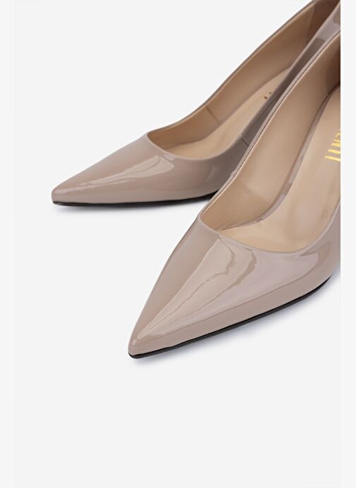 Valmenti Kadın Hakiki Deri Nude Rugan Topuklu Ayakkabı - Görsel 4