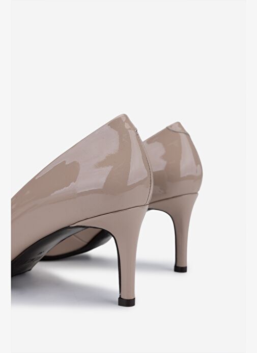 Valmenti Kadın Hakiki Deri Nude Rugan Topuklu Ayakkabı - Görsel 5