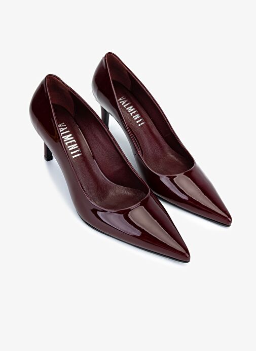 Valmenti Kadın Hakiki Deri Bordo Topuklu Ayakkabı - Görsel 3