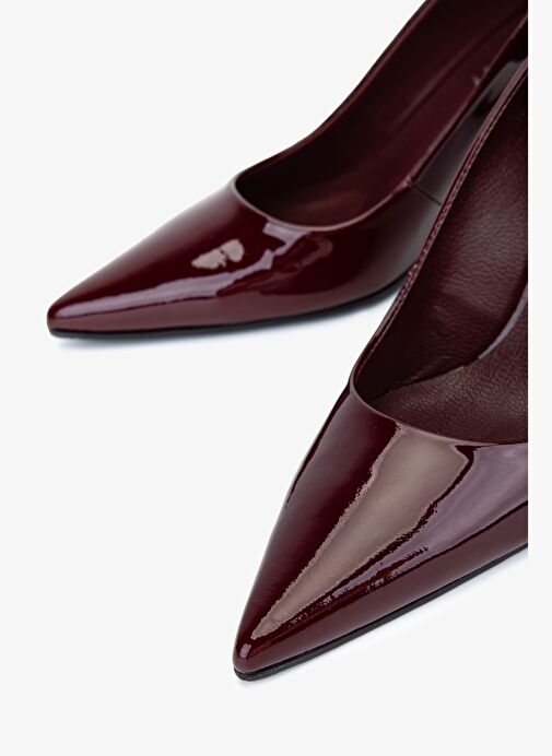 Valmenti Kadın Hakiki Deri Bordo Topuklu Ayakkabı - Görsel 4