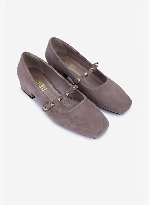 Valmenti Kadın Hakiki Deri Bej Topuklu Ayakkabı - Görsel 3