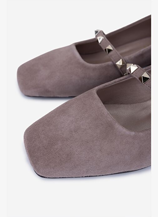 Valmenti Kadın Hakiki Deri Bej Topuklu Ayakkabı - Görsel 4