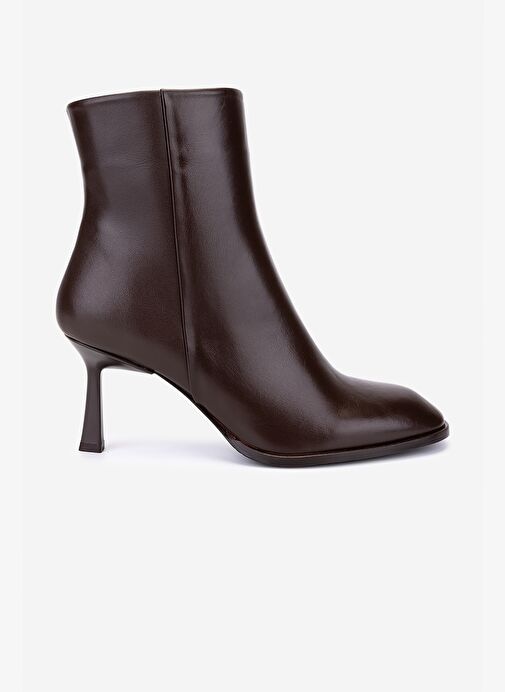 Valmenti Kadın Hakiki Deri Kahverengi Topuklu Bot - Görsel 2