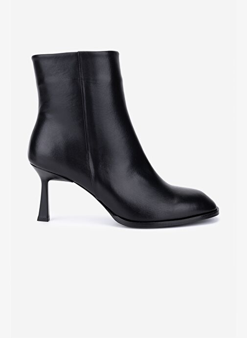 Valmenti Kadın Hakiki Deri Siyah Deri Topuklu Bot - Görsel 2