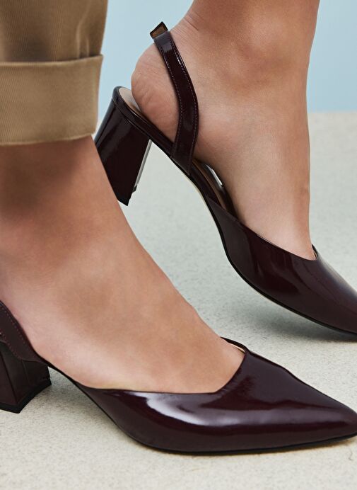 Ziya, Kadın Hakiki Deri Topuklu Ayakkabı 1511030Z2555 Bordo - Görsel 3