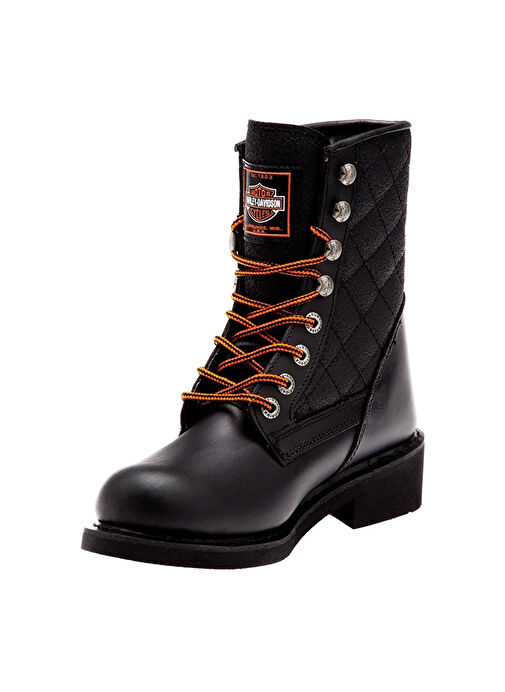 Harley Davidson Siyah Kadın Deri Bot NEW/WORKER - 025G0 - Görsel 3