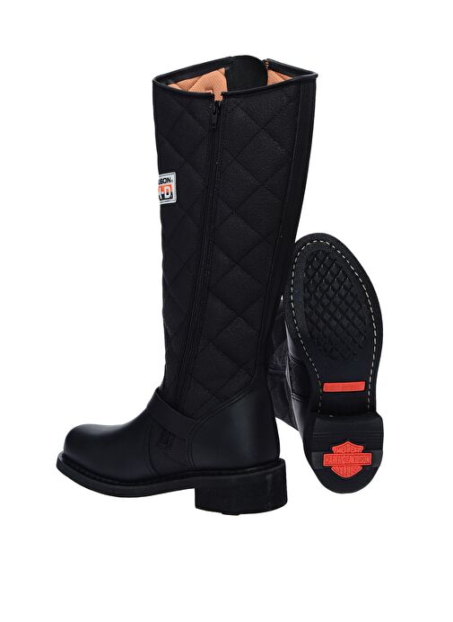 Harley Davidson Siyah Kadın Deri Çizme LACONIA/HI/646 - Görsel 4