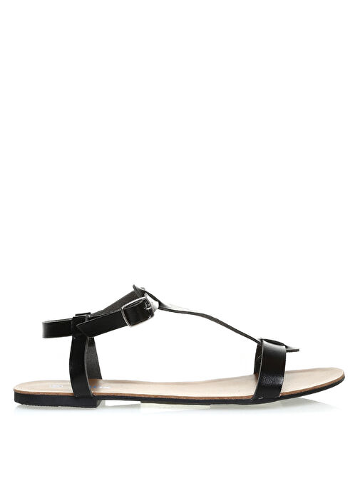 T-Box Siyah Kadın Sandalet - Görsel 2